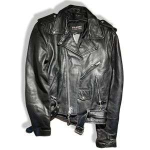 Leather Jacket from Wilsons Leather (BIKER JACKET/PUNK ROCK LEATHER JACKET)